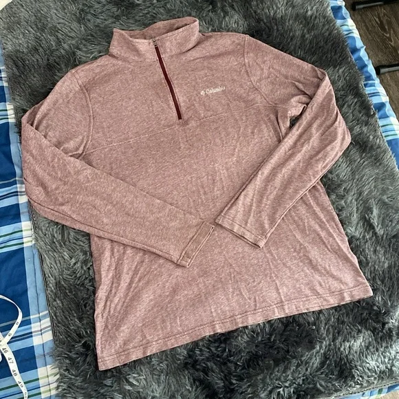 Columbia quarter-zip maroon heather sweatshirt - Picture 5 of 17